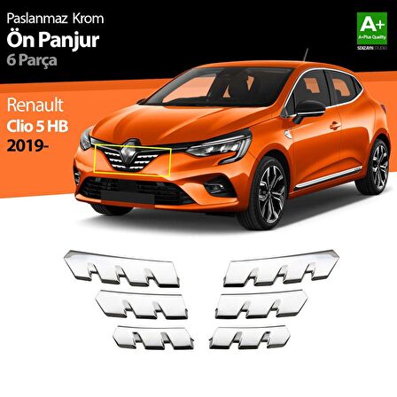 Renault Clio 5 Krom Ön Alt Panjur 6 Prç. 2019 Ve Üzeri
