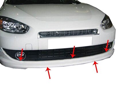 Renault Fluence SM3 Ön Tampon Altı (Sensörsüz) Fiber 2013 ve Sonrası