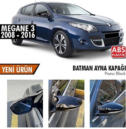 Renault Megane 3 (2008-2016) Batman Yarasa Ayna Kapağı (Piano Black)