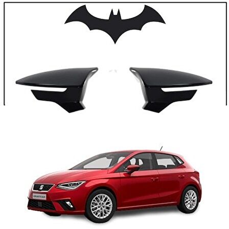 Seat İbiza Mk5 2017 Sonrası Batman Yarasa Ayna Kapağı (Piano Black)