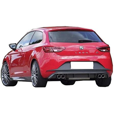 Seat Leon Mk3 (2013-2016) Fr Arka Tampon Eki - Difüzör (Plastik)