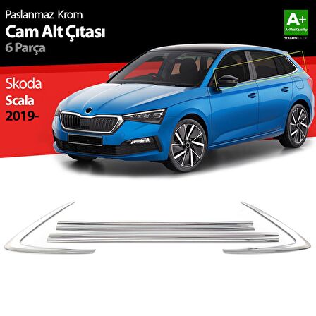 Skoda Scala Krom Cam Çıtası 6 Prç 2019 Üzeri