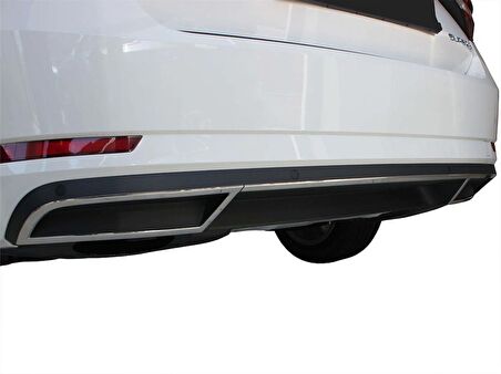 Skoda Super B8 Egzoz Çıkışı 3 Prç Krom 2015 Ve Sonrası