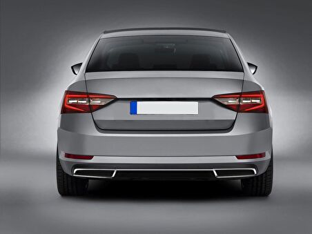 Skoda Superb Krom Egzoz Çıkışı 3 Parça Set 2015-2019