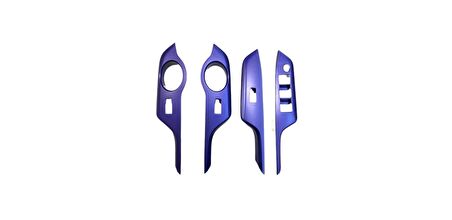 Toyota C-Hr 2016-2019 Kapı Kolçak Kaplama Mavi (Advance Model)