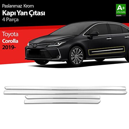 Toyota Corolla Krom Kapı Yan Çıtası 4 Prç 2019 Üzeri
