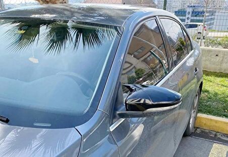 Volkswagen Jetta (2010-2018) Batman Yarasa Ayna Kapağı (Parlak Siyah)