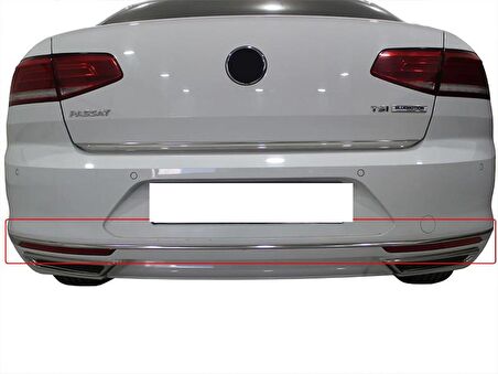 Volkswagen Passat B8 Arka Tampon Alt Çıtası 3 Prç Krom 2015 Ve Sonrası