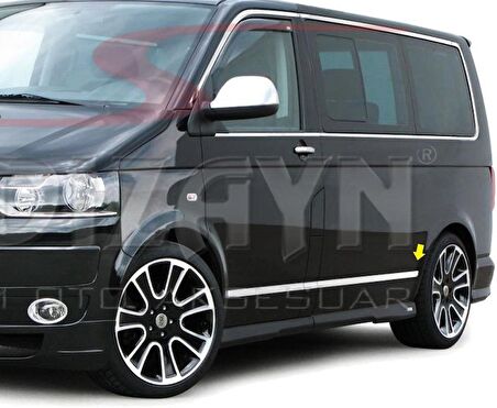 Volkswagen T6 Transporter Krom Yan Kapı Çıtası 5 Prç. (K.Şasi) 2015 Üzeri