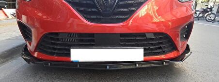 Renault Clio 5 Ön Tampon Eki Custom Ön Lip 3 Parça Vakum Üründür