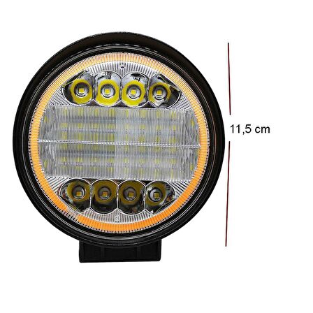 Yuvarlak Kırmızı Angelli Sis Lambası 12-24V / Lass311