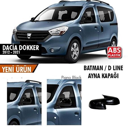 Dacia Dokker (2012-2021) Batman Yarasa Ayna Kapağı (Parlak Siyah)