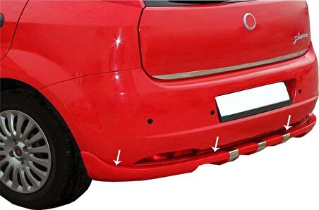 Fiat Grande Punto Arka Tampon Altı Kromlu Fiber 2005-2010