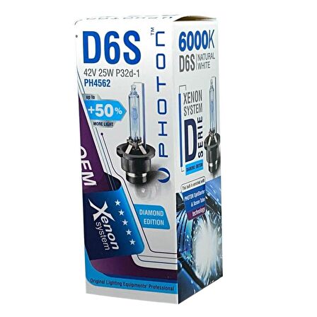 D6S 6000K +%50 FAZLA IŞIK OEM AMPUL