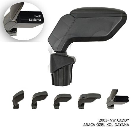 Vw Caddy Kol Dayama Kolçak Siyah 2003+