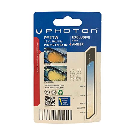 Photon P21W Turuncu Fanlı Blister