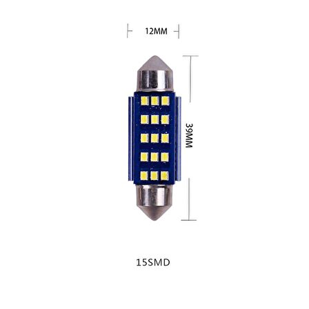 Dekoratif Led Ampul 15Smd Canbus 39Mm Sofit Ampul Beyaz/ Laam870