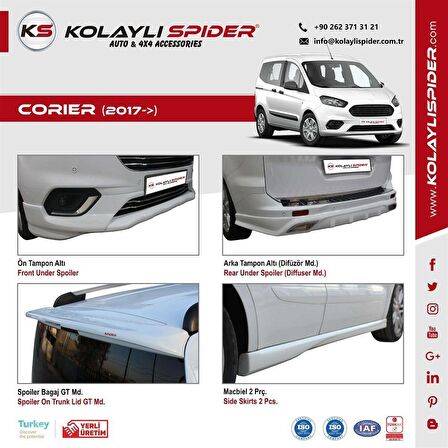 Ford Courier Ön Panjur 5 Prç Krom 2017 Ve Sonrası