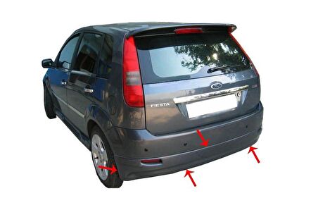 Ford Fiesta 5 Arka Tampon Altı Fiber 2002-2008