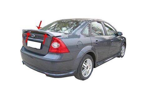 Ford Focus 2 SD Spoiler Bagaj Yüksek (Işıklı) Fiber 2005-2011