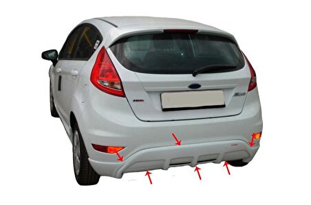 Ford Fiesta 6 Arka Tampon Altı Fiber 2008 ve Sonrası