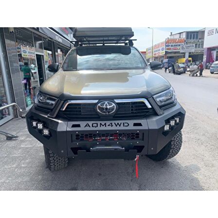 Toyota Hilux Ön Demir Tampon BUMPER SİYAH LEDLİ AQM-M50