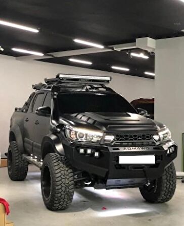 Toyota Hilux Ön Demir Tampon BUMPER SİYAH LEDLİ AQM-M50