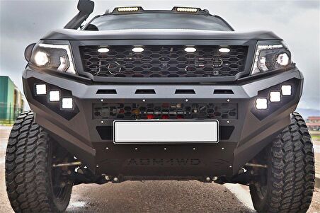 Toyota Hilux Ön Demir Tampon BUMPER SİYAH LEDLİ AQM-M50