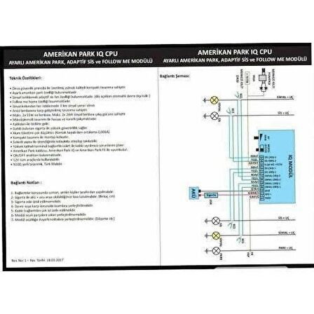 Cpu Ayarli Amerikan Park + Follow Me + Adaptif Sis Dönüş Modülü 3in 1