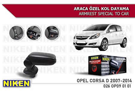 OPEL CORSA D 2007-2014 ARACA ÖZEL KOL DAYAMA SİYAH