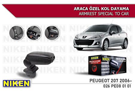 PEUGEOT 207- 2006- ARACA ÖZEL KOL DAYAMA SİYAH