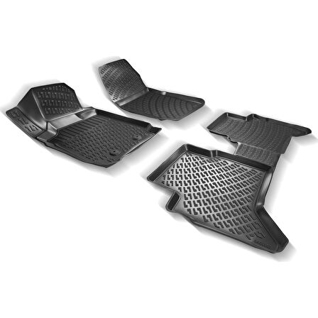 Volkswagen Caddy PANELVAN (2 Parça)  2003-2010 3D Havuzlu Siyah Paspas Seti
