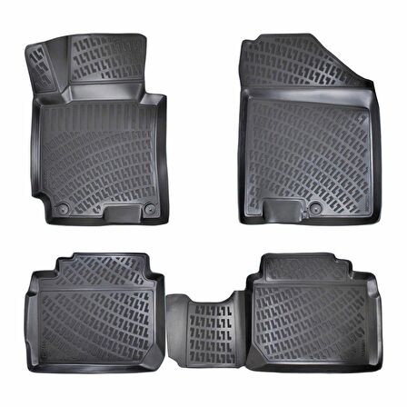 Volkswagen Caddy PANELVAN (2 Parça)  2003-2010 3D Havuzlu Siyah Paspas Seti