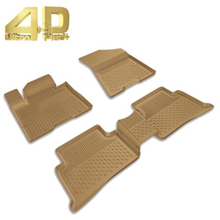 Sahler Audı A4 2008-2015 Bej Renk 4.5D Araca Özel Paspas Seti 5 Parça