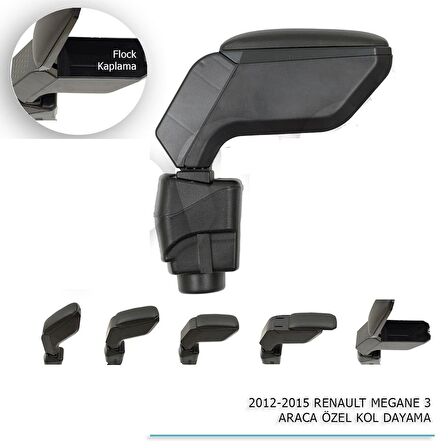 RENAULT MEGANE 3 ARACA ÖZEL KOL DAYAMA SİYAH 2012-2015