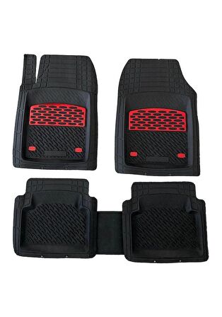 Safir Volkswagen Tiguan Havuzlu Universal Paspas Krom Kırmızı