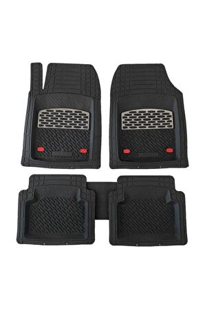 Safir Volkswagen Caddy Havuzlu Universal Paspas Krom Karbon