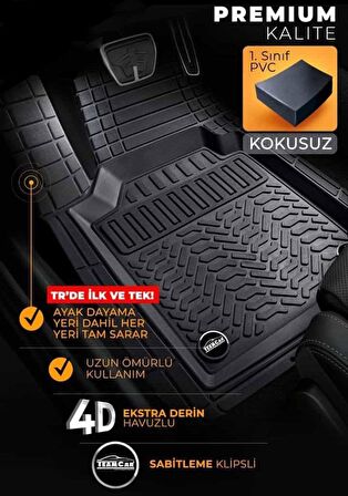 Hyundai I40 Havuzlu Universal Paspas Krom Siyah Renk