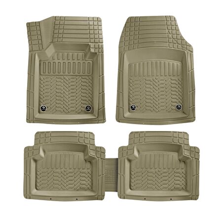 Skoda Rapid Havuzlu Universal Paspas Krom Bej Renk