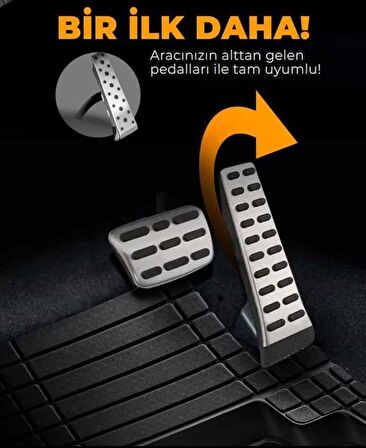 Audi S Serisi Havuzlu Universal Paspas Krom Gri Renk