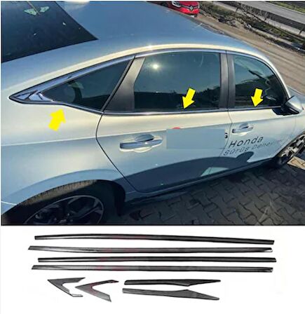Honda Civic Uyumlu Cam Çıtası 2022> Çelik Parça