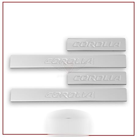 Toyota Corolla Kapı Eşiği 2002-2007 Paslanmaz Çelik