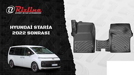 Rizline Hyundai Staria 2022 Sonrası 3D Havuzlu Paspas