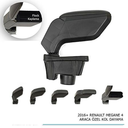 Renault Megane 4 Araca Ozel Kol Dayama Sıyah 2016+