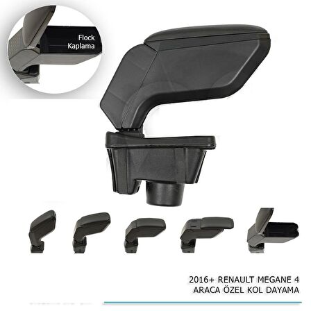 Renault Megane 4 Araca Ozel Kol Dayama Sıyah 2016+