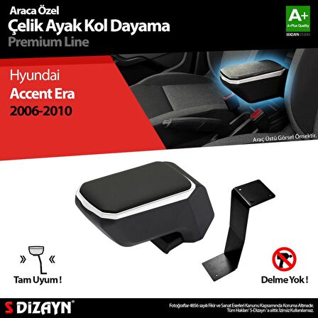 Hyundai Accent Era Kol Dayama Kolçak Çelik Ayaklı ABS Gri 2005-2011 A+Kalite