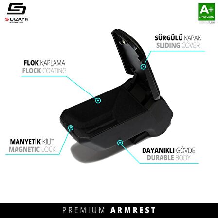 Renault Megane 3 Kol Dayama Kolçak Çelik Ayaklı ABS Siyah 2012-2016 A+Kalite