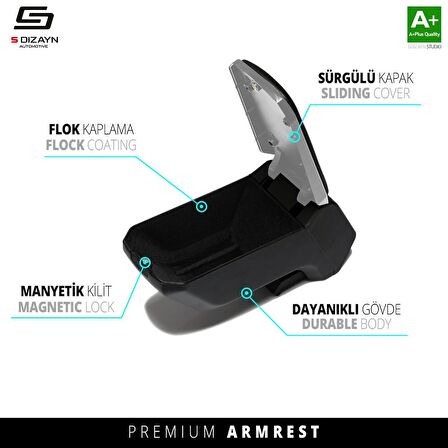 Renault Clio 4 Kol Dayama Kolçak Çelik Ayaklı ABS Gri 2012-2019 A+Kalite