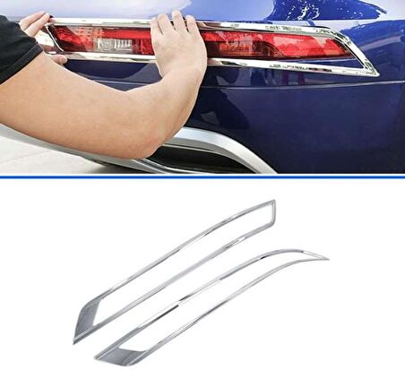 Audi Q5 2010 2017 Arka Reflektör Reflektör Çerçevesi Krom