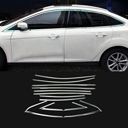 Ford Focus Sd 2011 2018 Cam Çıtası Krom